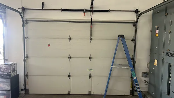 Garage door installation in progress, Las Vegas