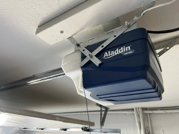 Genie garage door opener close-up