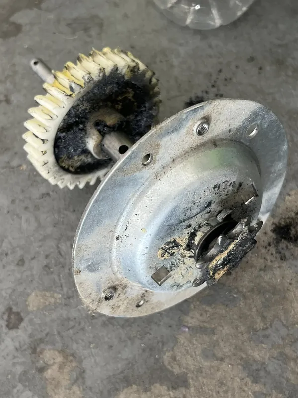 Worn cable drum and sheave replaced